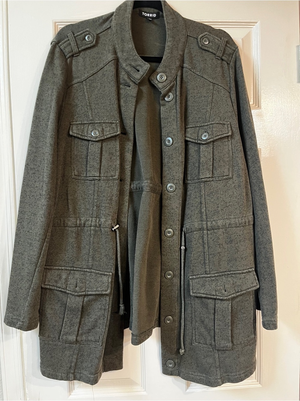 Torrid Olive Green Knit Jacket